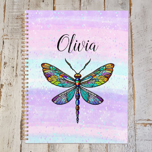 Agenda Asas de Dragonfly de Vidro Coloridas