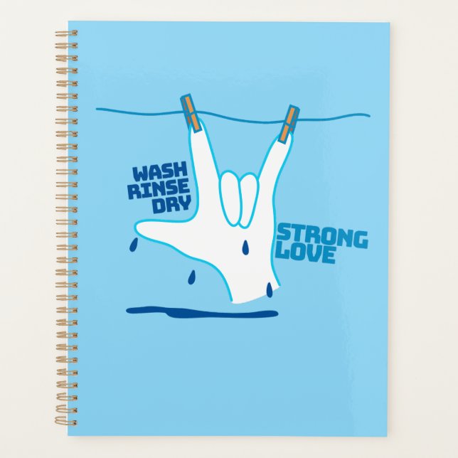 Agenda ASL Design - Wash, Rinse, and Dry Love ILY (Frente)