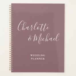 Agenda Assinatura Elegante Casamento Roxo Script