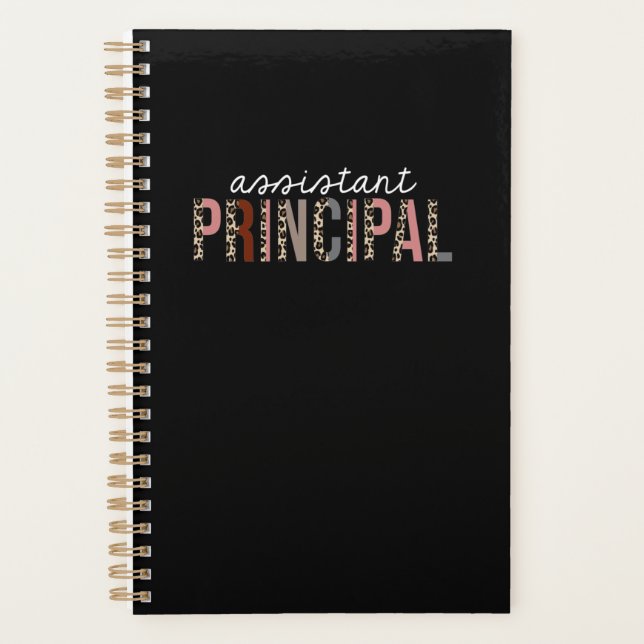 Agenda Assistant Principal Leopard Print Funny Gift (Frente)