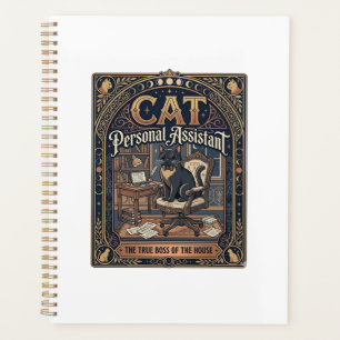 Agenda Assistente Pessoal Gato Dono Engraçado Humor Gato