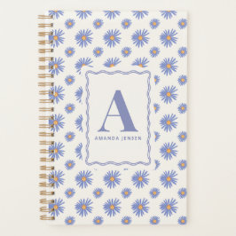 Agenda Aster Flor de Campo Floral Personalizado 
