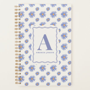 Agenda Aster Flor de Campo Floral Personalizado