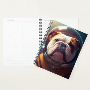 Agenda Astronauta Adorável para Bulldog