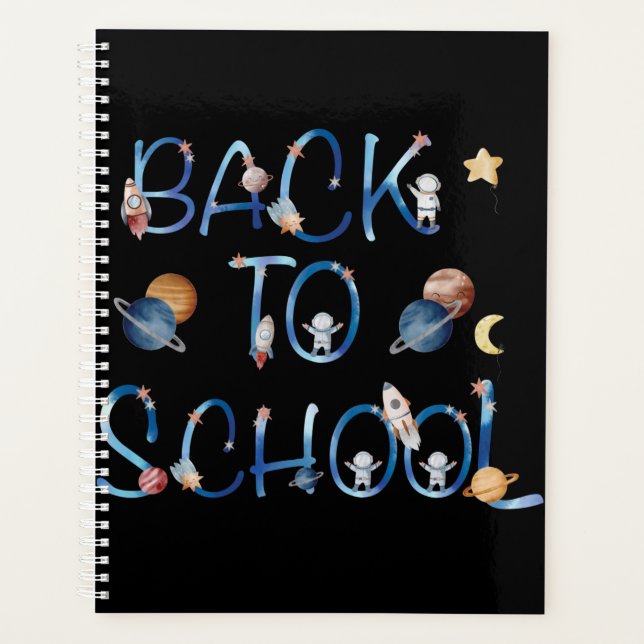 Agenda Astronauts Planets Space,back to school (Frente)