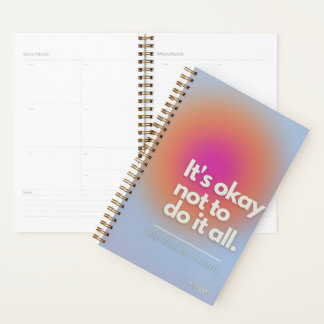 Agenda aura, motivação com adesivo