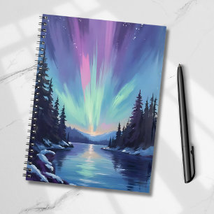 Agenda Aurora Boreal Luzes do Norte Aquarela