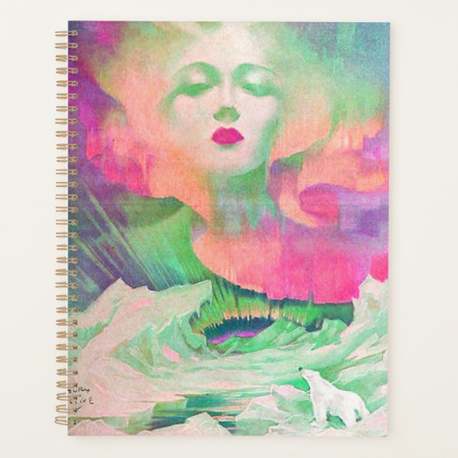 Agenda Aurora de Clive Henry cor-de-rosa (Frente)