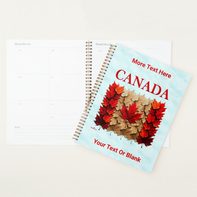 Agenda Autumn Maple Leaf Canada Flag (Exibição)