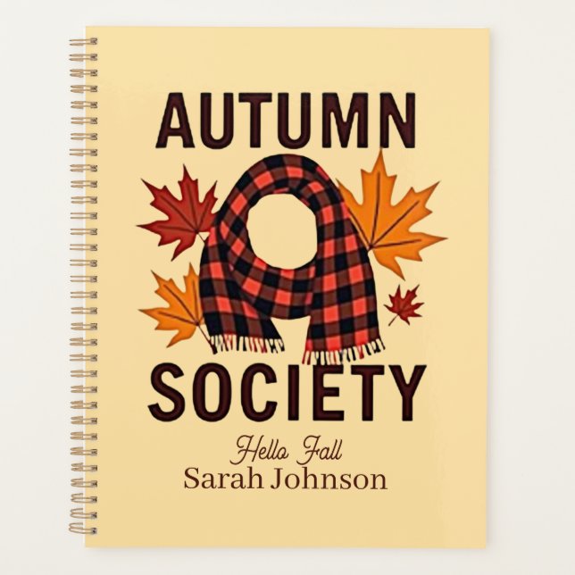 Agenda Autumn Society - Preenchimento Personalizado da Xa (Frente)