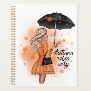 Agenda Autumn Vibs Apenas Cai Fashion Girl Notebook
