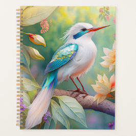 Agenda Ave de Fantasia com Asa de Azul Iridescente com To