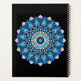 Agenda Avental com Padrão de Mandala Azul Decoração Boho