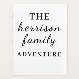 Agenda Aventuras em Família Design Minimalista Moderno