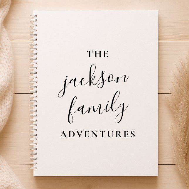 Agenda Aventuras Familiares | Original Moderno Minimalist (Criador carregado)