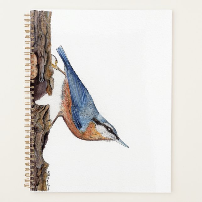 Agenda Aves de capoeira de madeira (Sitta Europaea) (Frente)