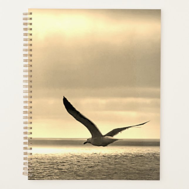 Agenda Aves marinhas na Sepia Planner (Frente)