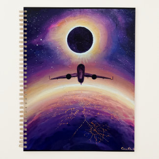 Agenda Avião em cidade de voo e eclipse