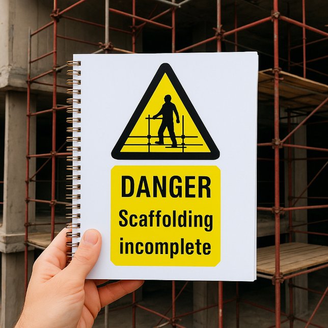 Agenda Aviso de local incompleto do Danger Scaffolding (Criador carregado)