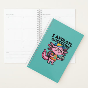 Agenda Axolote Nerd Sarcástico Eu Faço Perguntas de Axolo
