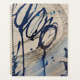Agenda Azul Abstrato Cinza Bege