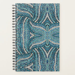 Agenda azul-azul-azul-cinza-de-prata
