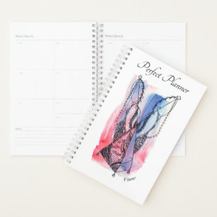Agenda Azul bonito e Vermelho