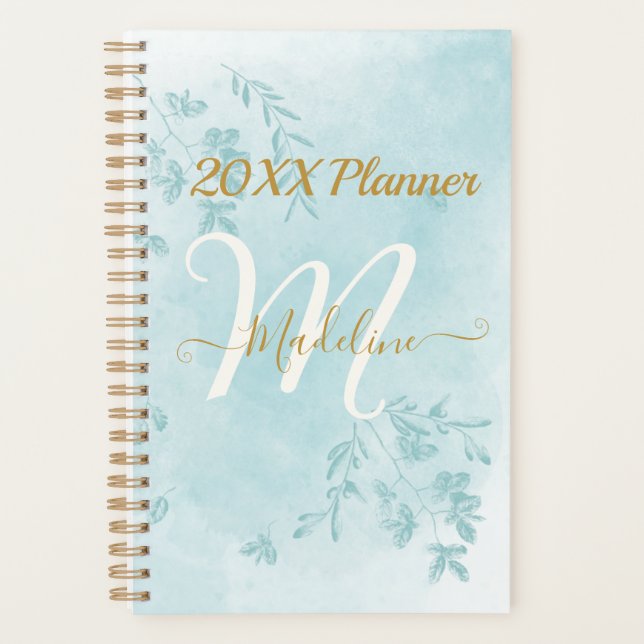 Agenda Azul-Cria Deixa Planner Monograma (Frente)