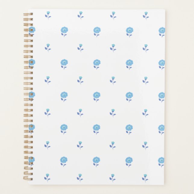 Agenda Azul de brisa de flores (Frente)