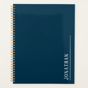 Agenda Azul minimalista monograma