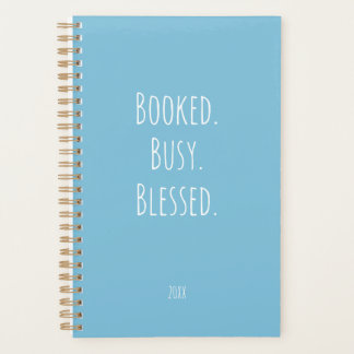Agenda Azul Pastel Escrita Caligrafia Cristã Roteiro