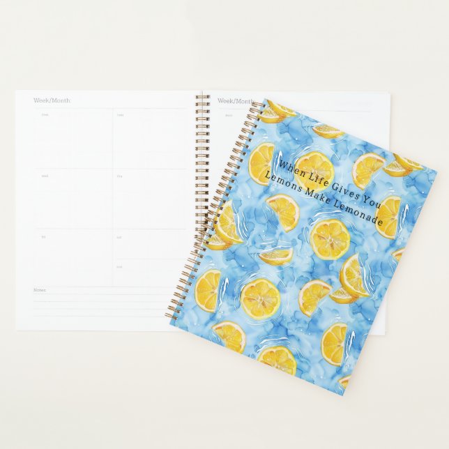 Agenda Azul Quando a Vida Lhe Dá Limões Limonada (Exibição)