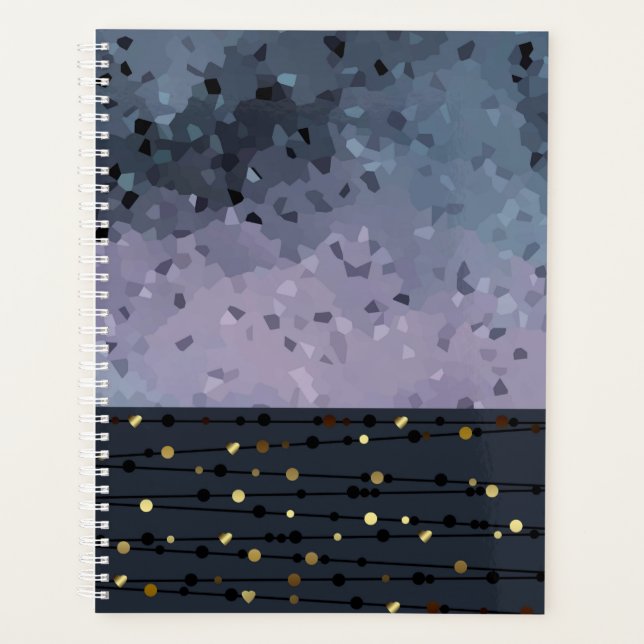 Agenda Azul-roxo, abstração (Frente)