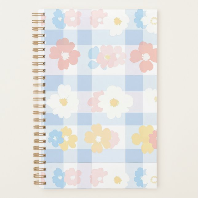 Agenda Azul Verificado Floral (Frente)