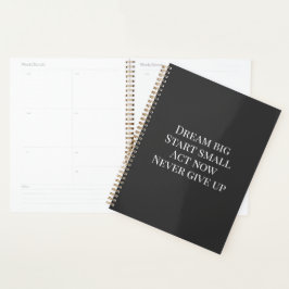 Agenda Azulejo de Tela com Citação Motivacional Personali