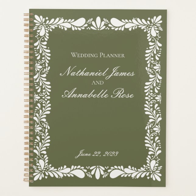 Agenda Azulejo Verde Talavera Espanhol Fiesta Floral Casa (Frente)