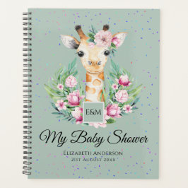 Agenda Baby Giraffe Boho Flores Mãe em Planner