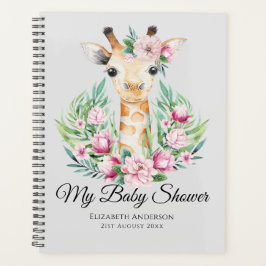 Agenda Baby Giraffe Boho Flores Mãe em Planner
