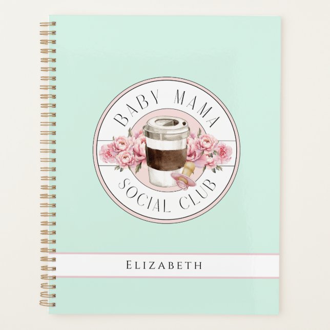 Agenda Baby Mama Social Club, Aqua Personalizado (Frente)