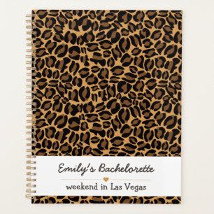 Agenda Bachelorette Bride Boujee Trendy Leopard Impressão