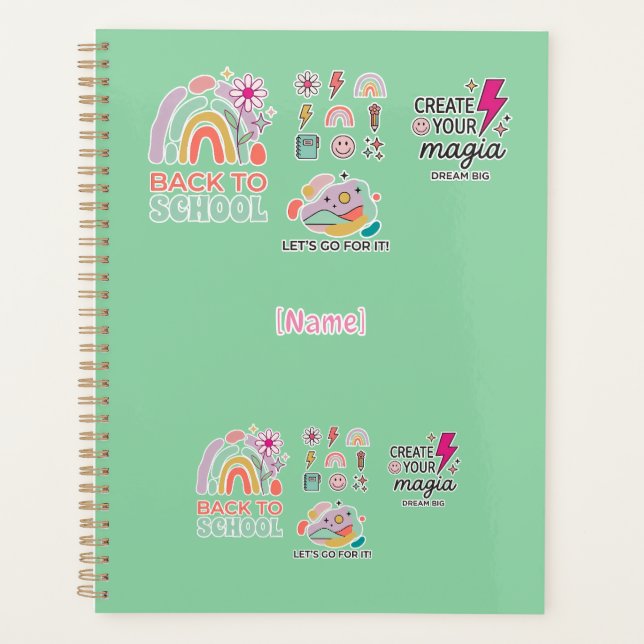 Agenda Back to School Rainbow / Regreso Arcoíris Escolar (Frente)