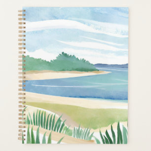 Agenda Baía de Grama de Praia Aquarela Mar Costa Oceano