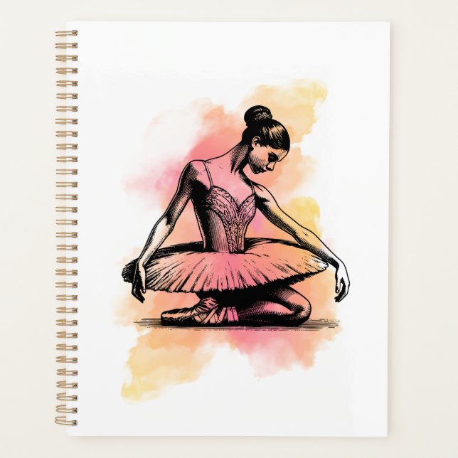 Agenda Bailarina Dançando em Cores  (Frente)