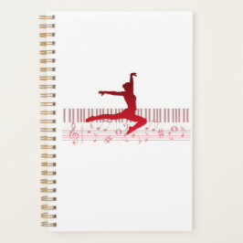 Agenda Bailarino de ballet em um teclado