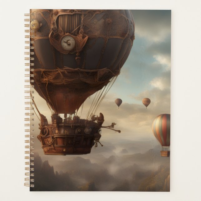 Agenda Balão de Ar Quente Steampunk (Frente)