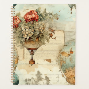 Agenda Balão de Vintage Ar Quente em Paisagem Serena (3)