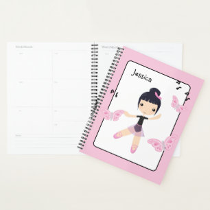 Agenda Ballerina 6 Cute Dance Girl Planner