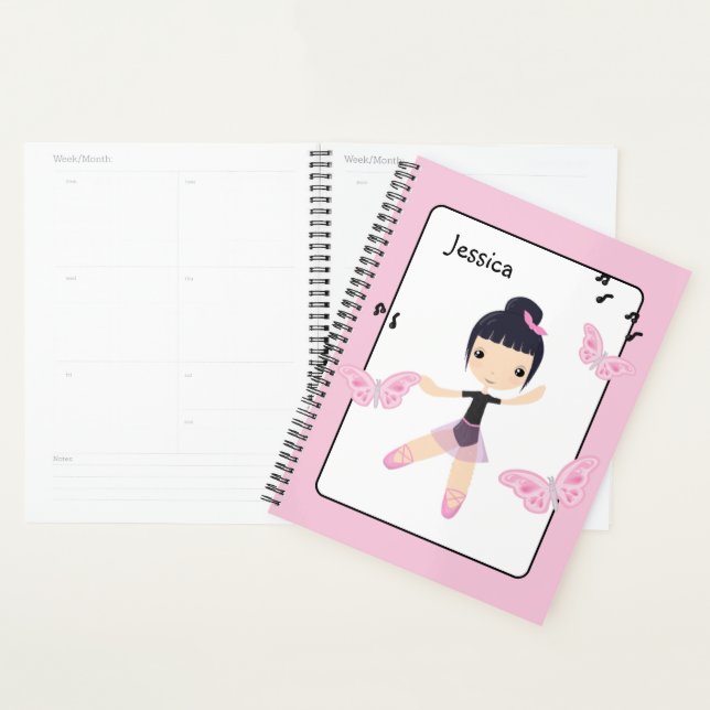 Agenda Ballerina 6 Cute Dance Girl Planner (Exibição)