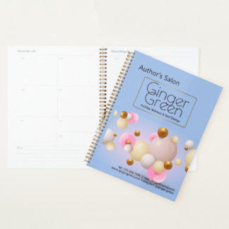Agenda Balões Dourados Azuis Rosa
