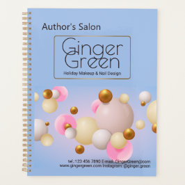 Agenda Balões Dourados Azuis Rosa